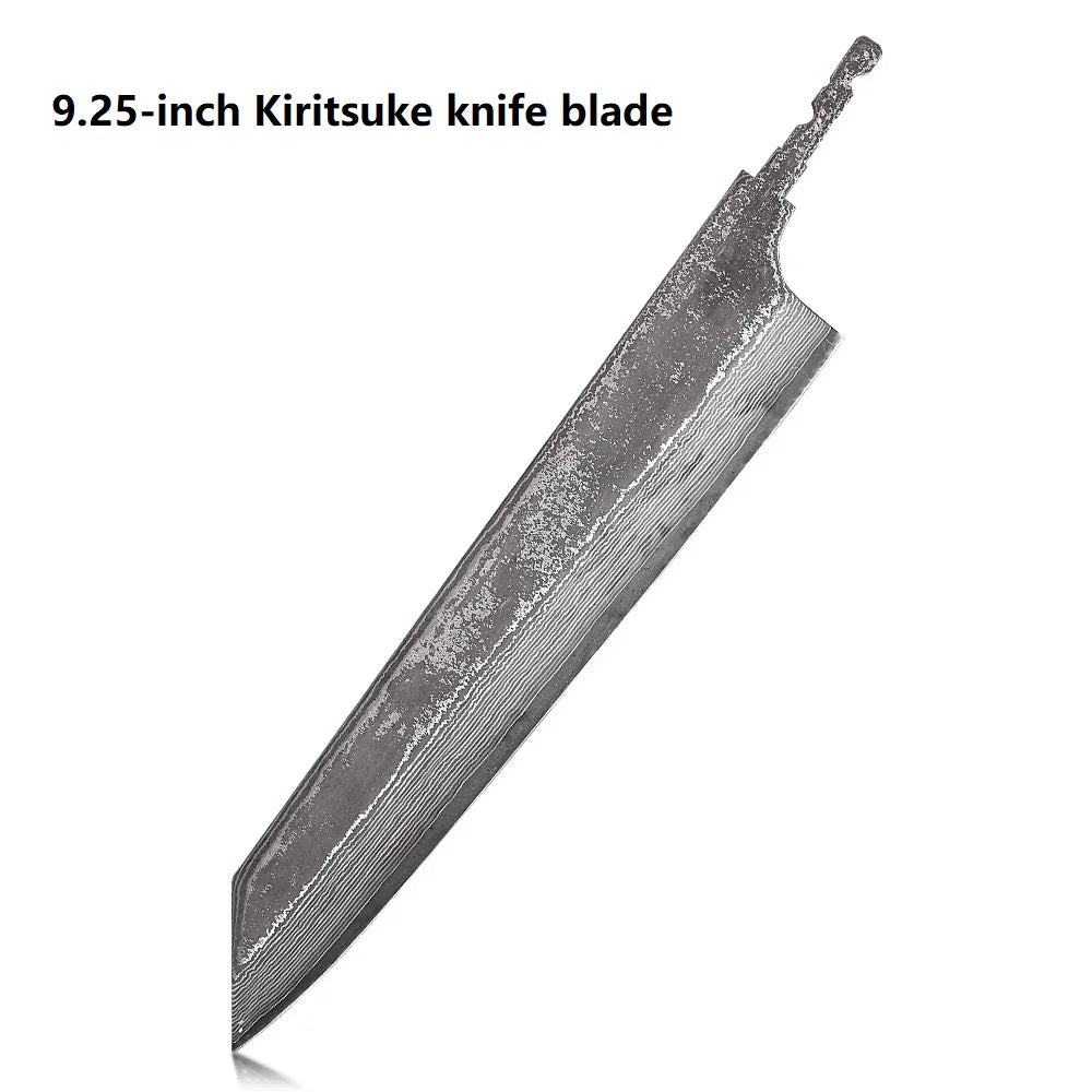 F.YOUNG DIY Damascus Steel Japanese Kitchen Chef Knife Blank Blade VG10 Full Tang Integral Hand Forged Sharp Edges Making Tools