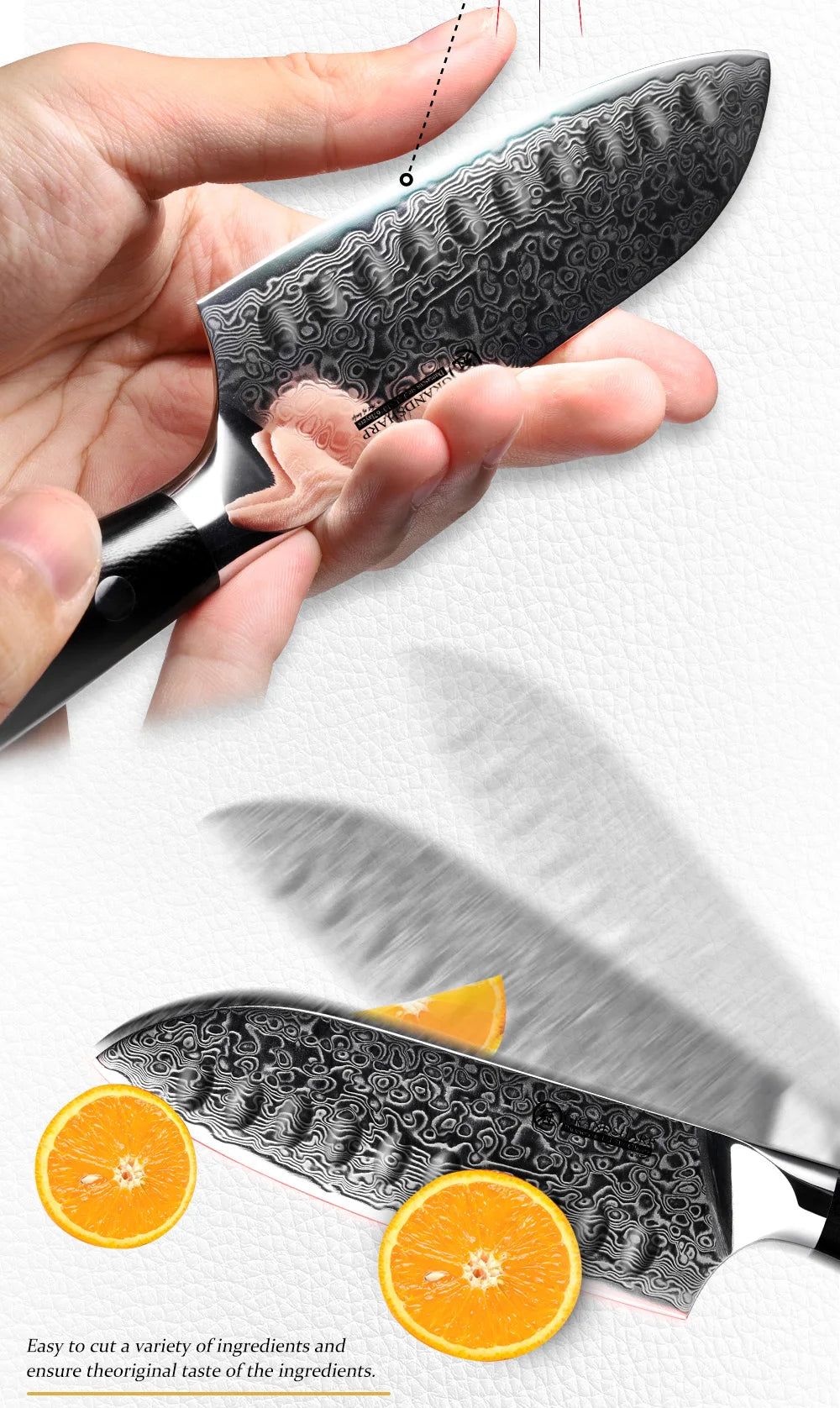 Santoku Knife 5 Inch AUS-10 Japanese Damascus Steel Kitchen Knife 67 Layers High Carbon Stainless Steel Chef Cooking Tools Sharp