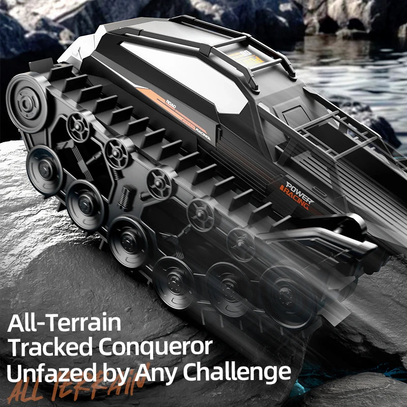 JJRC Q183 RC Car 2.4G Amphibious All Terrain Tracked Tank Remote Control Truck Climbing Off-Road Vehicle Waterproof Toy Kid Gift
