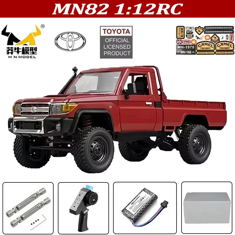 MN128 1/12 RC Car 4WD Jeep Model 2.4G Remote Control LED Light 4X4 Off Road 4WD Climbing RC Truck Electric Toy Car Gift for Boy