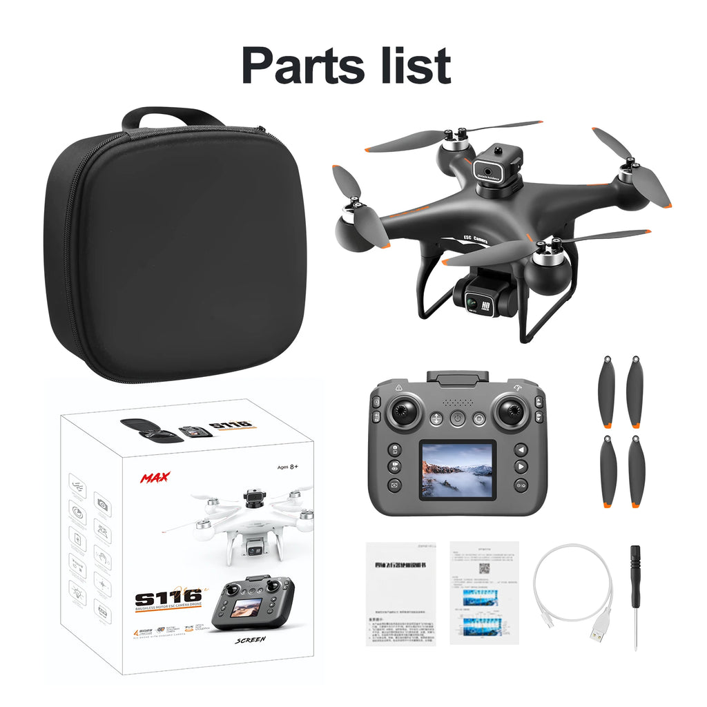New S116 MAX Professional Screen-Controlled Drone HD Camera WIFI FPV Brushless Aerial photography Obstacle Avoidance Quadcopters