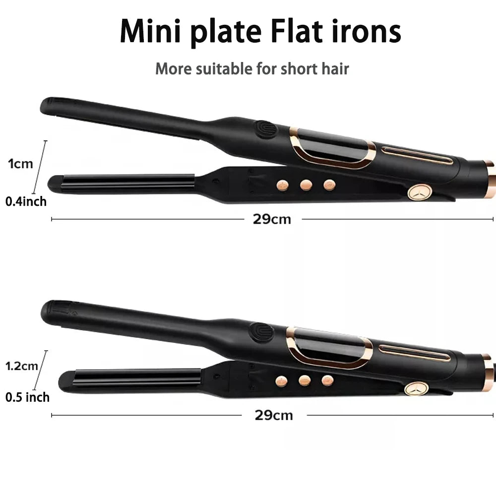 Hair Straightener Curler Professional High Temperature Fast Heating 450℉ / 480℉ Keratin Treatment Hair Flat Iron Dual Voltage