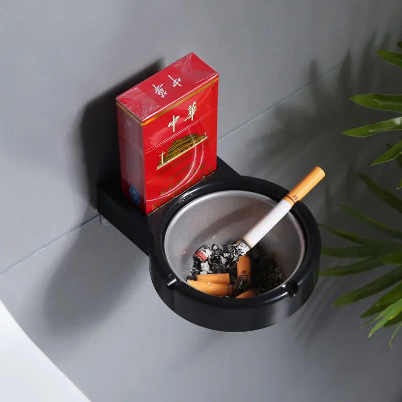 Ashtray, New Chinese Ashtray Creative Gift, Toilet Wall-mounted Ashtray With Lid, High Value, Anti-fly Ash Cute