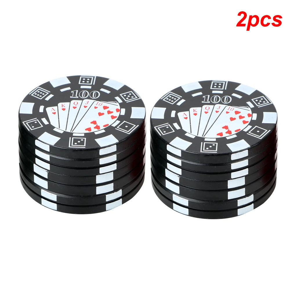 Herb Cutter Grinder Cigarette Maker Gadget Smoking Pipe Accessories Poker Chip Style Crusher 3-layer Spice Cutter