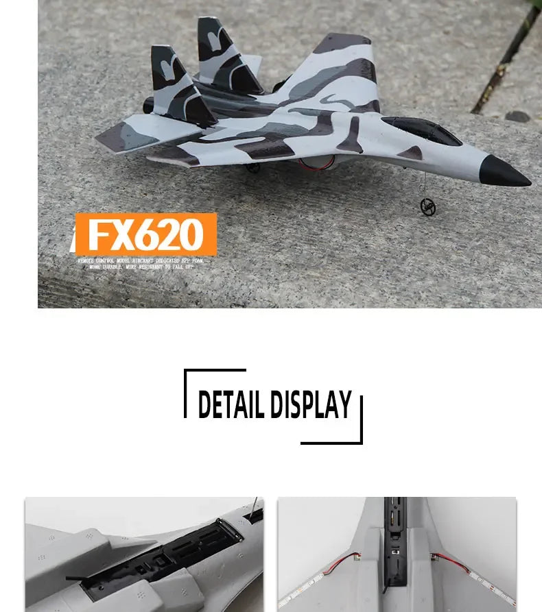 FX620   RC Foam Aircraft SU-35 Plane 2.4G   Remote Control Fighter- Plane Glider Airplane Foam Boys Toys for Children