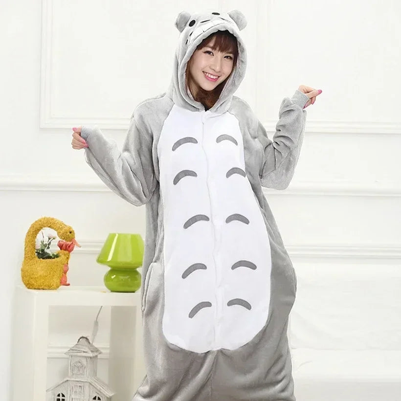 Halloween    Animal Cartoon pour hommes et femmes, pantoufles de pyjama pour filles garçons,  drôle, olympiques d'hive ensemble
