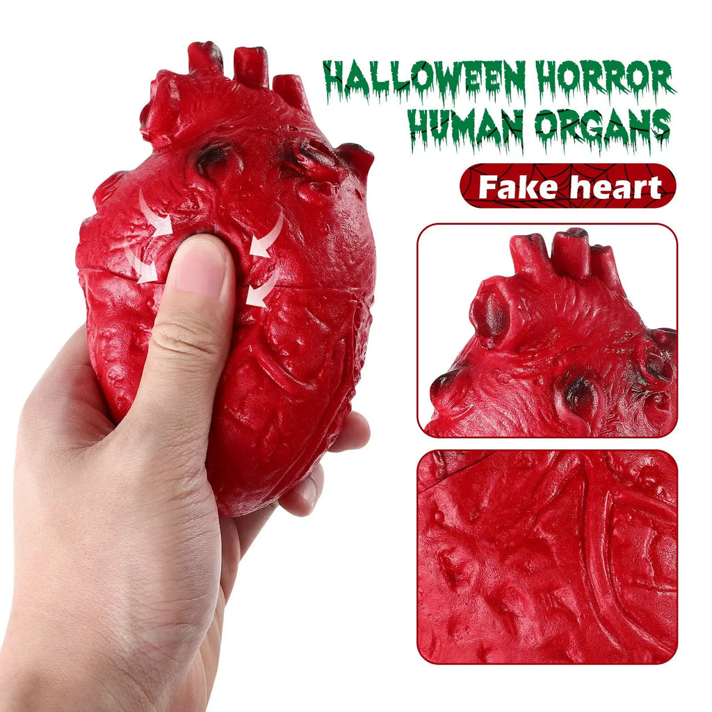 Halloween Heart Prop Bodyprops Parts Scary Fakeparty Simulation Decoration Horrible Part Blood Decorations House Haunted Pranks