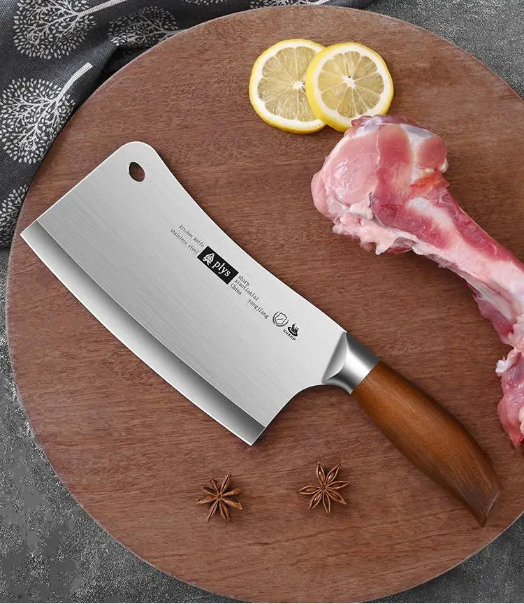 Hand Forged Kitchen Chef Knife Heavy Duty Bone Meat Butcher Cleaver, Multi-Functional knife for Home and Commercial Kitchens