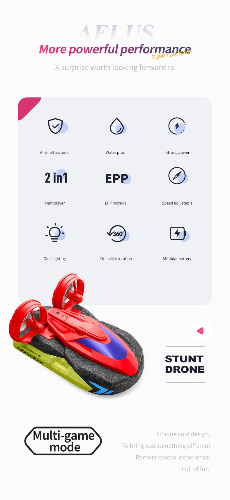 New S10 Water and Land 2 IN 1 Remote Control Drift Car Hovercraft Deformation Multifunctional RC Hovercraft Boat Car Kid RC Toy
