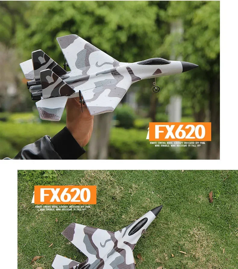 FX620   RC Foam Aircraft SU-35 Plane 2.4G   Remote Control Fighter- Plane Glider Airplane Foam Boys Toys for Children