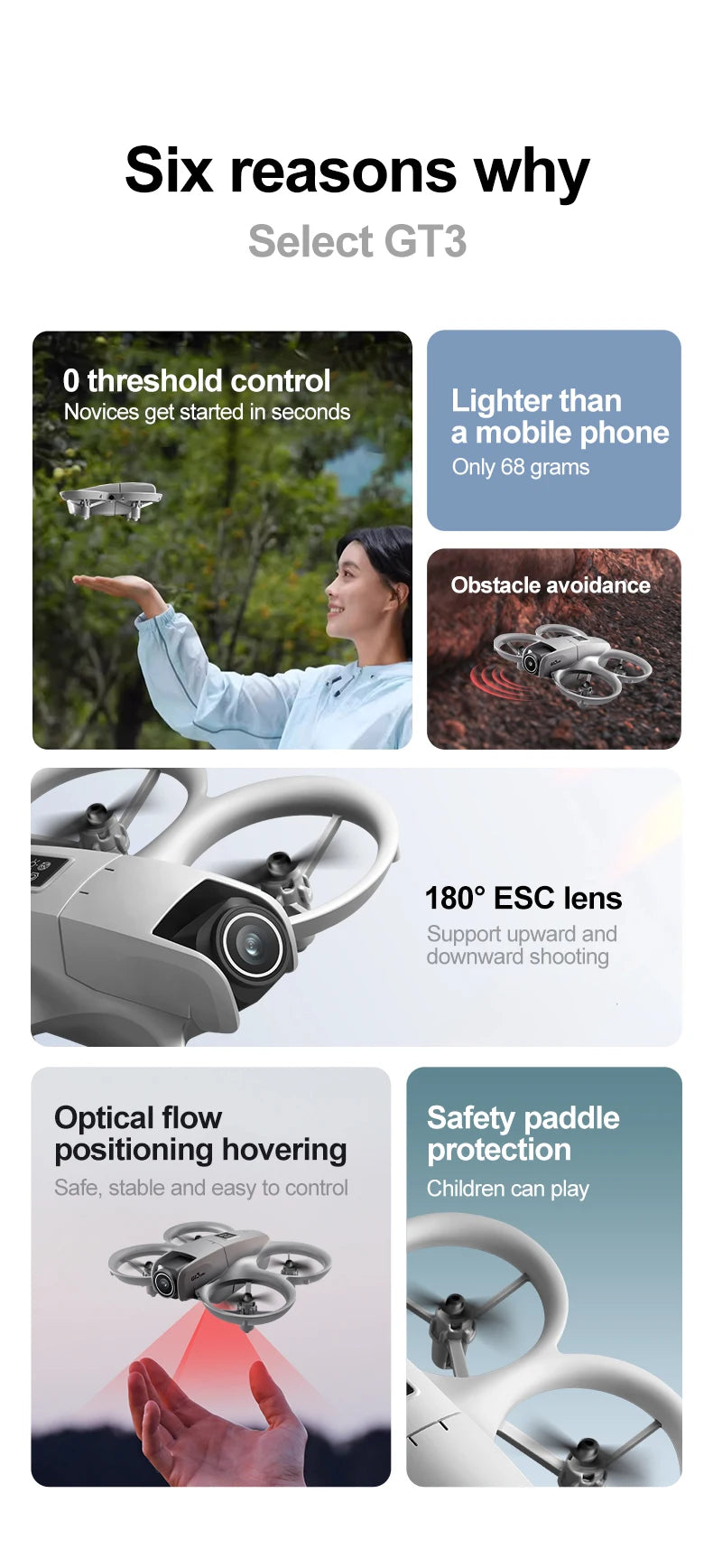 GT3 Mini RC Drone 4K Dual Aerial HD Photography Optical Flow Positioning Obstacle Avoidance UAV Remote Control Quadcopter