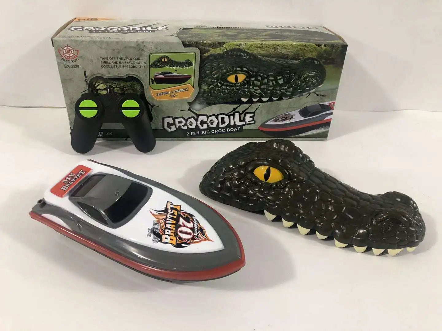 Remote Control Crocodile Boat Fast  Toy ip Simulation Children's Plaything Handheld Controller Operated Model Boat
