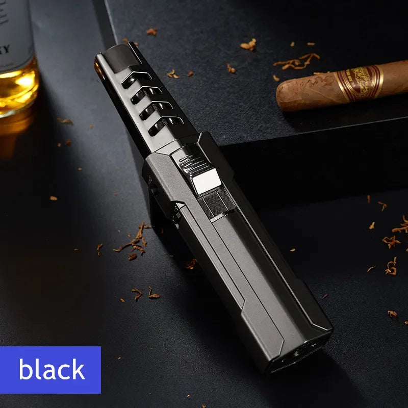 Kitchen BBQ Cigar Big Jet Flame Fire Butane Torch Outdoor Powerful Flame Camping Gun Lighter Mans Tools Without Gas No Box