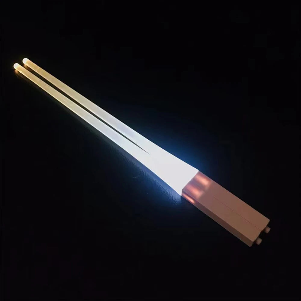 1Pair LED Lightsaber Luminous Chopsticks Detachable Washable Reusable BPA Free Tableware For Kitchen Dinner StarWar Theme Party