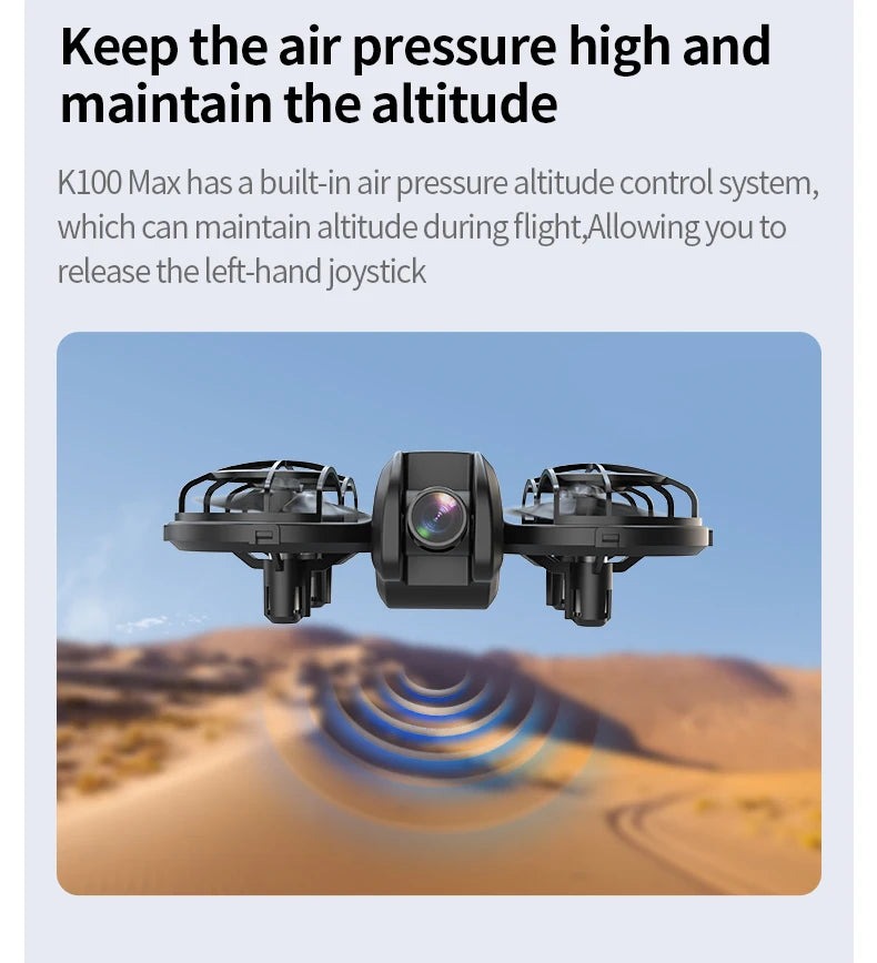 K100 MAX Mini GPS Drone 8K HD Camera Real Time Video Transmis Screen Control Obstacle Avoidance Aerial Photography RC Quadcopter