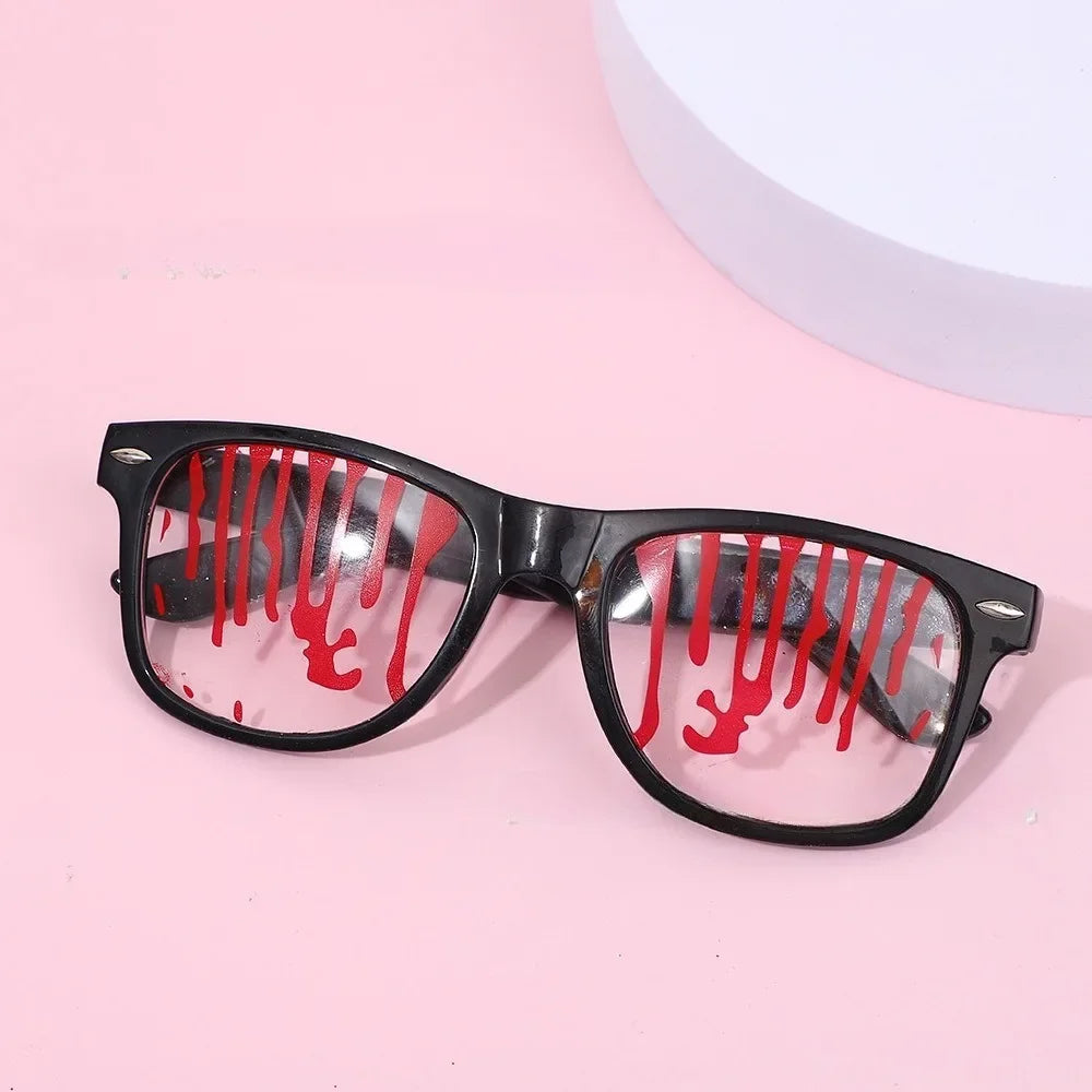 Halloween Glasses,Party Photo Prop DecorationFashion Glasses, Halloween Funny Spectacles Ghost Day Party, Horror loody