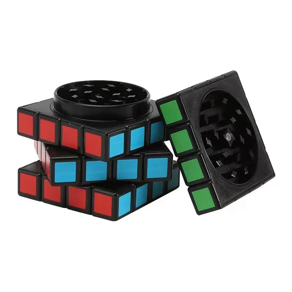 60MM Magnet Magic Cube Four Layers Grinder Metal Grinder Cigarette Tobacco Herb Grinder Shredder Spice Crusher