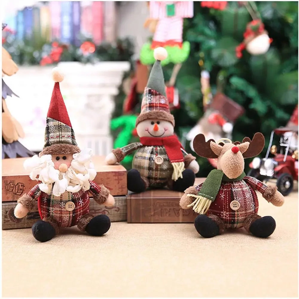 Christmas Santa Doll Merry Christmas Decorations For Home 2024 Table Xmas Ornaments Navidad Natal Noel New Year Decor 2025 Gifts