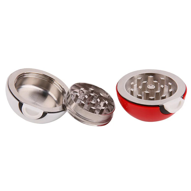 Cute Herb Grinder for Smoke Tobacco Grinder With Zinc Alloy Metal Sharp Teeth 3 Layers Tobacco Crusher Pokeball Grinder