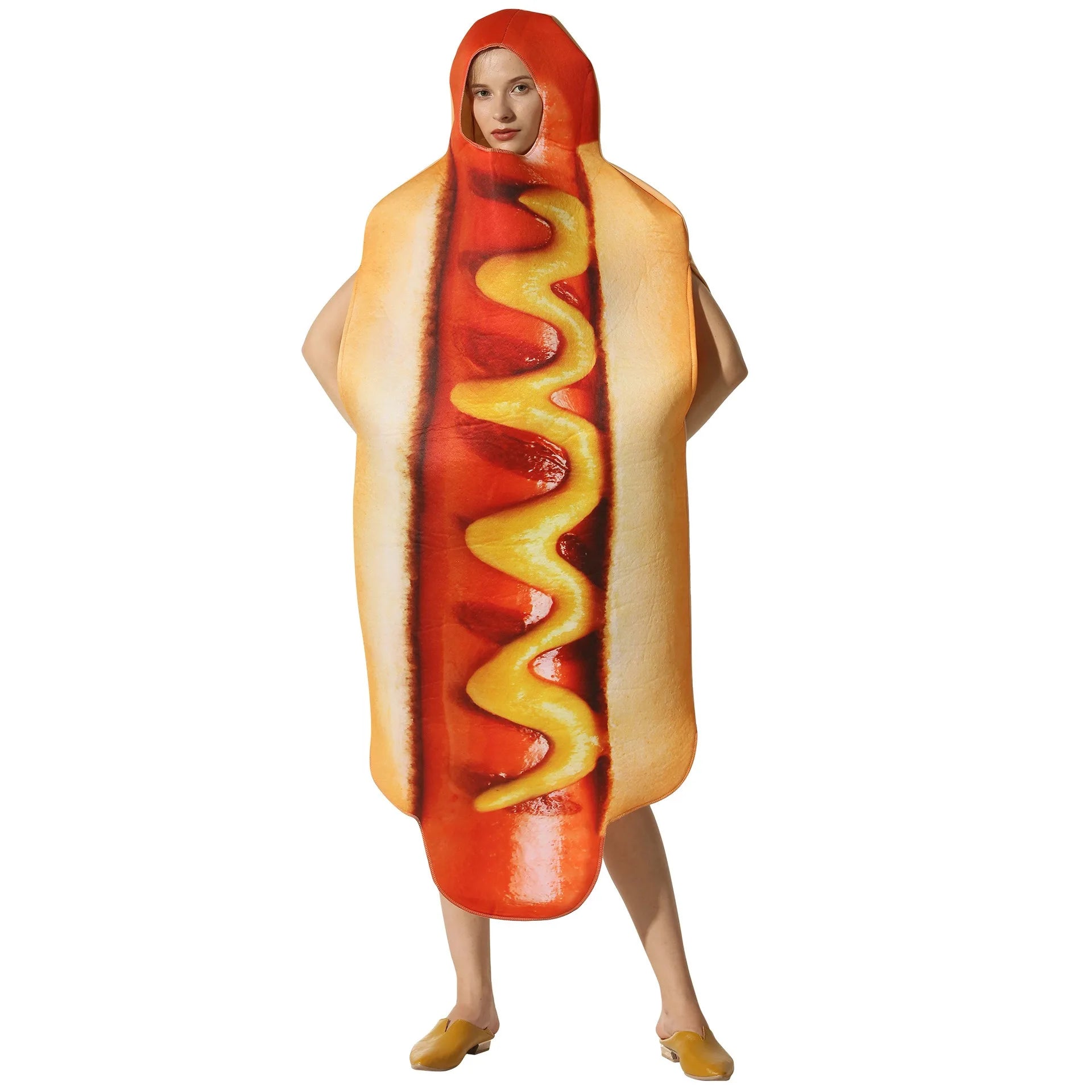 Halloween party costumes, hot dogs cosplay costumes stage performance costumes jumpsuits performance costumes