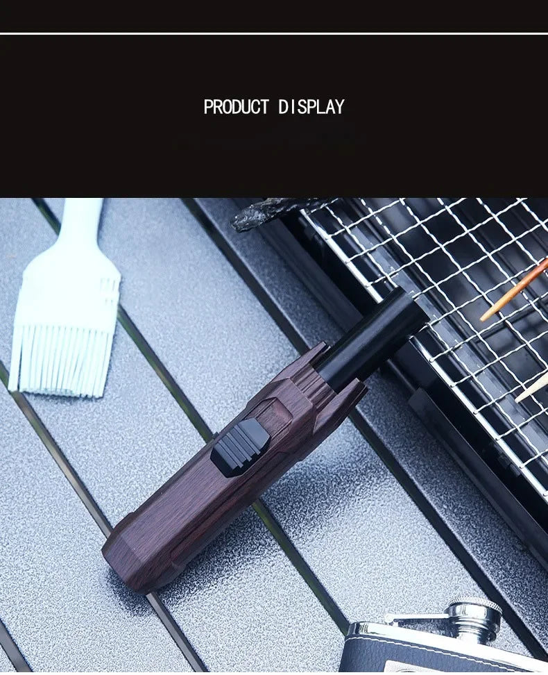 Kitchen BBQ Cigar Big Jet Flame Fire Butane Torch Outdoor Powerful Flame Camping Gun Lighter Mans Tools Without Gas No Box