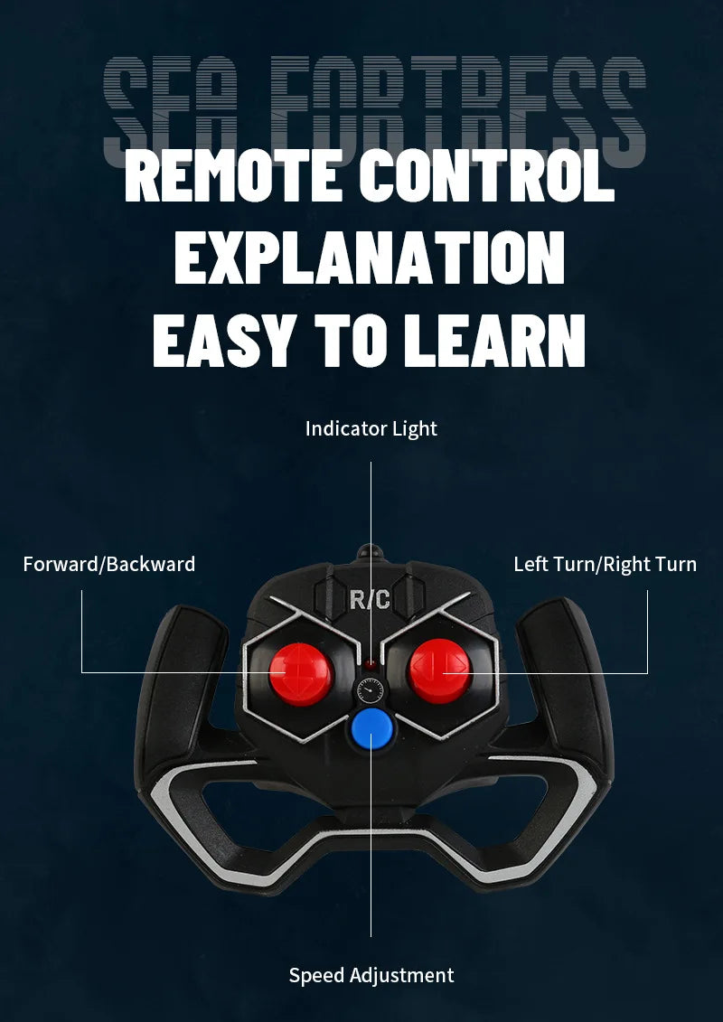 JJRC New Product Water Ship Model 2.4G Remote Control Aircraft Carrier Children's Electric Toy Remote Control Ship