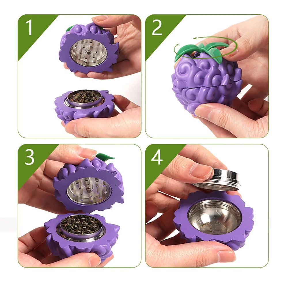 Fruit Metal Herb Grinder Evil 3 Colors