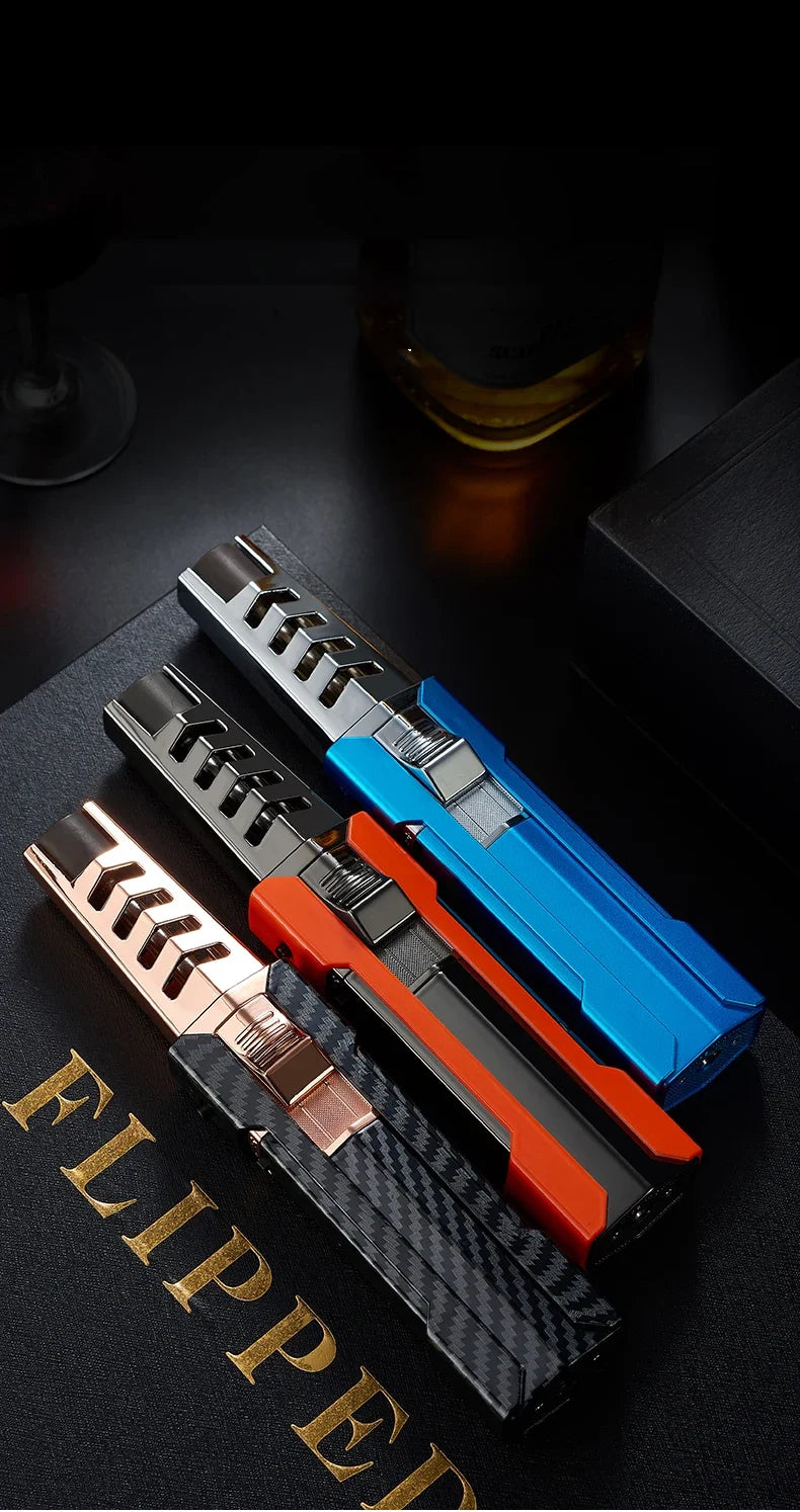 Kitchen BBQ Cigar Big Jet Flame Fire Butane Torch Outdoor Powerful Flame Camping Gun Lighter Mans Tools Without Gas No Box