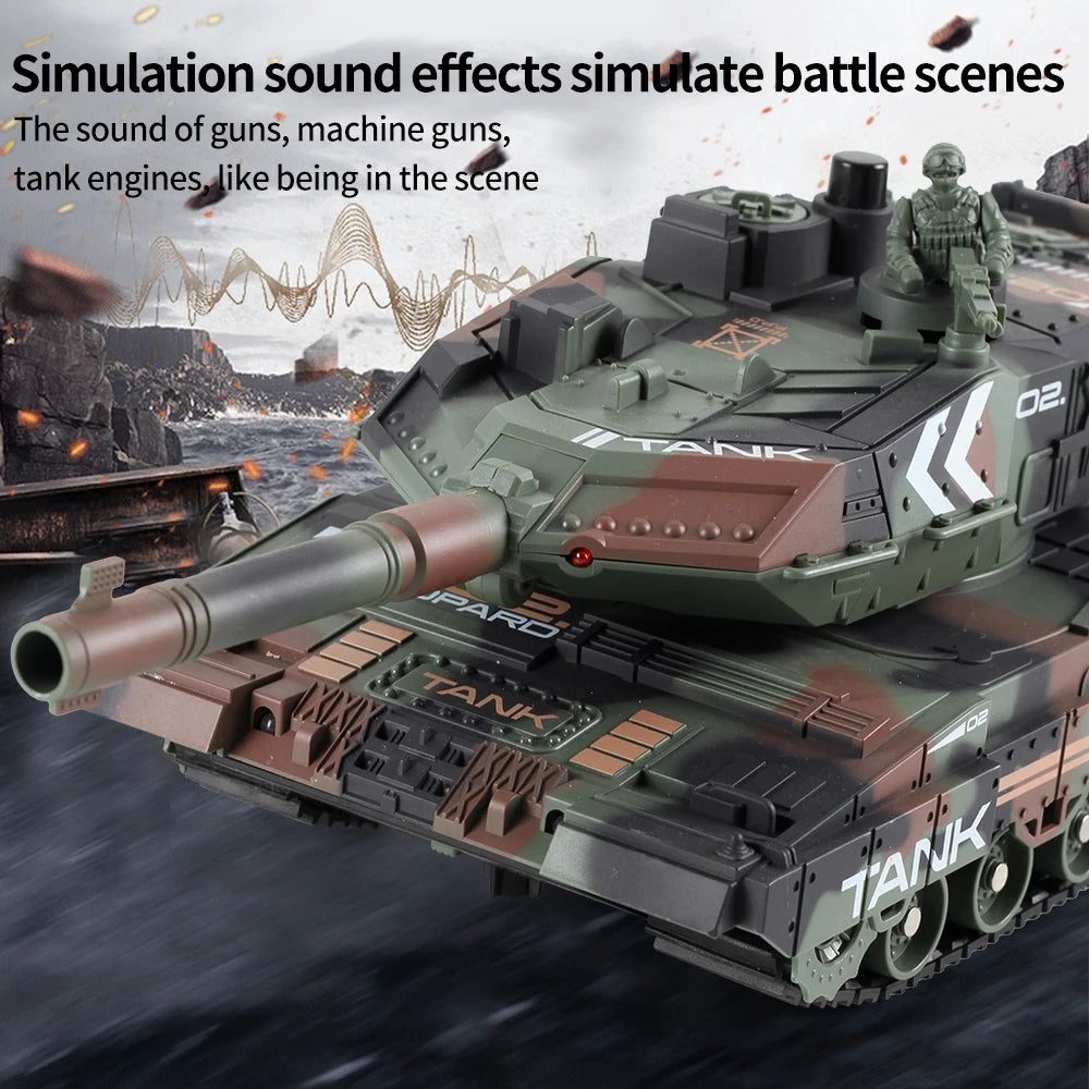 2.4G Tracked Simulation Remote Control Tank Water Bomb Spray Remote Control Vehicle War Armored Vehicle Model Children Toy Gift