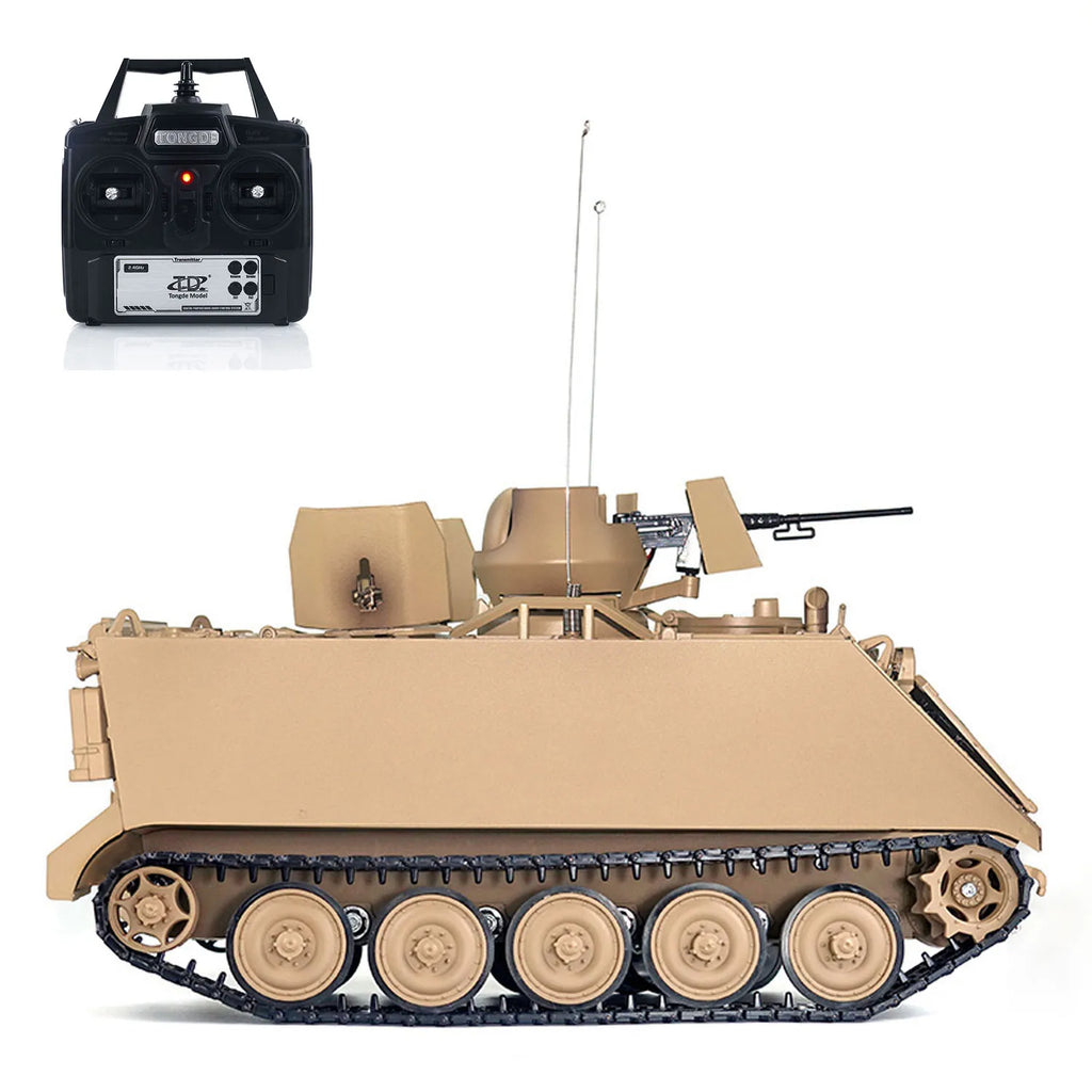 RTR Tongde 1/16 RC Tank M2412-B M113A1 ACAV Infrared 360 Turret Rotation Smoking Lamp Sound Radio Control Panzer Electric Model