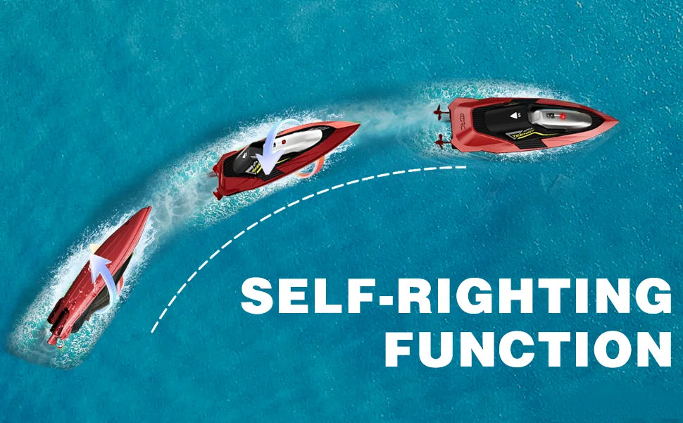 4DRC S5 RC Boat for Pools and Lakes, 2.4 GHz 20+ MPH Racing Boats, Rechargeable Battery,Low Battery Alarm,Gifts