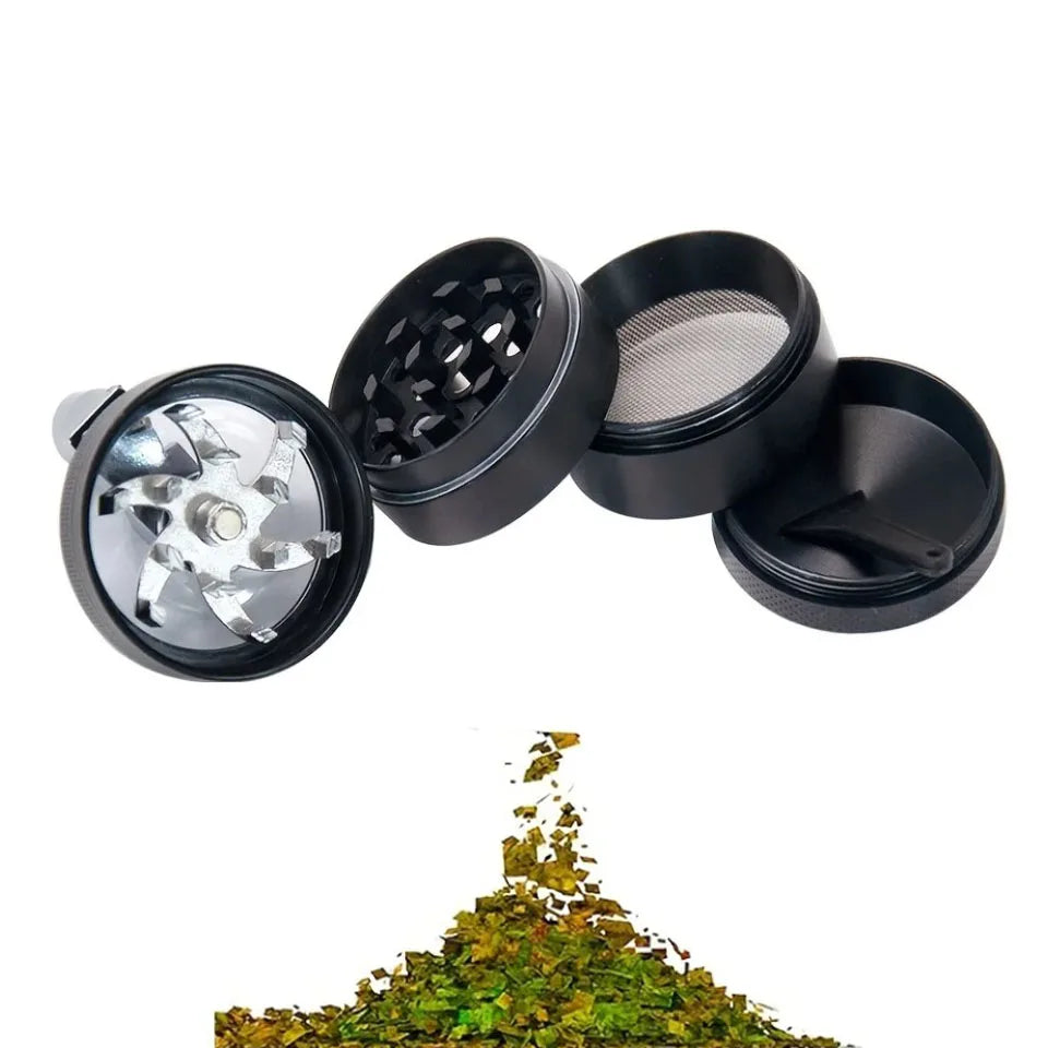 63MM 4 tier hand cranked zinc alloy herb grinder herb grinder spice grinder for smoking accessories, hard spices
