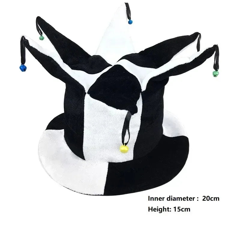 Adult Halloween Fancy Dress Up Hat Stage Show Props Clown Funny Dress Up Clown Hat Carnival Birthday Cake Cap