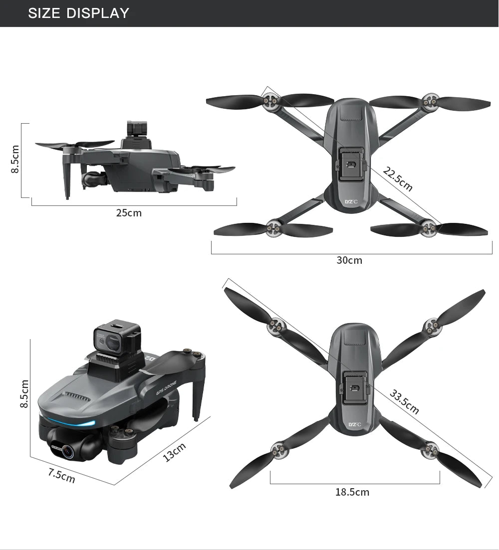 L200 PRO MAX GPS Drone with 2-axis Gimbal Professional Anti-shake 4K HD Camera FPV Drone 360° Obstacle Avoidance Quadcopter Toys