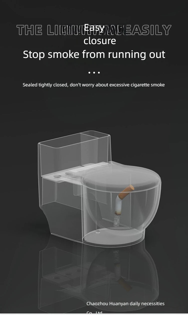 Ashtray, New Chinese Ashtray Creative Gift, Toilet Wall-mounted Ashtray With Lid, High Value, Anti-fly Ash Cute