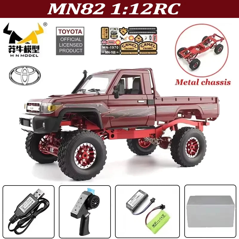 MN128 1/12 RC Car 4WD Jeep Model 2.4G Remote Control LED Light 4X4 Off Road 4WD Climbing RC Truck Electric Toy Car Gift for Boy