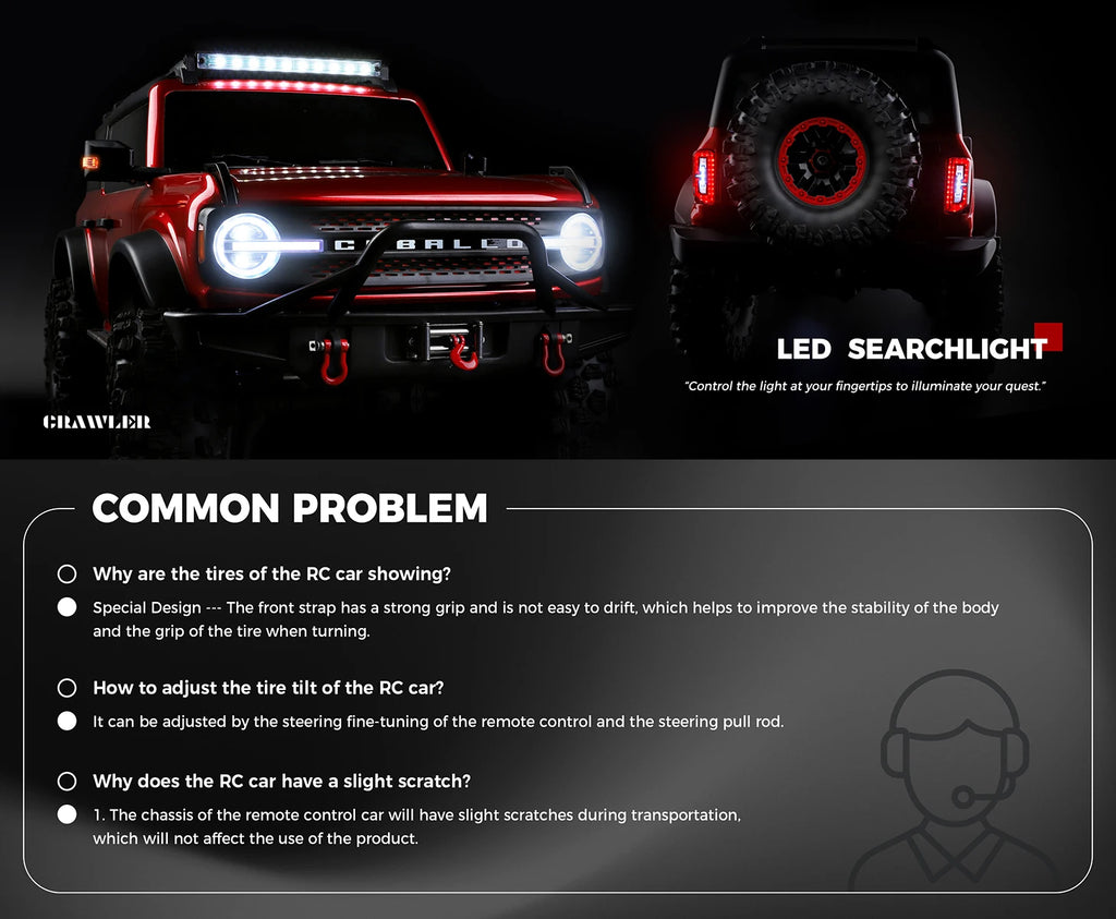 WLtoys 104020 1/10 Professional RC Car Off Road 4x4 2.4G 4WD Remote Control Cars 45 Minutes Working Time Climbing Car Adult Toy