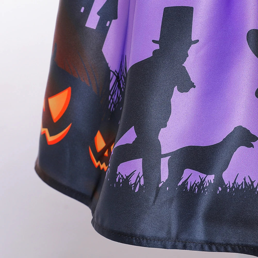 Halloween Bat Gothic Cosplay Girl Costumes Christmas Carnival Kids Pumpkin Birthday Costume for Children Princess Party Dresses
