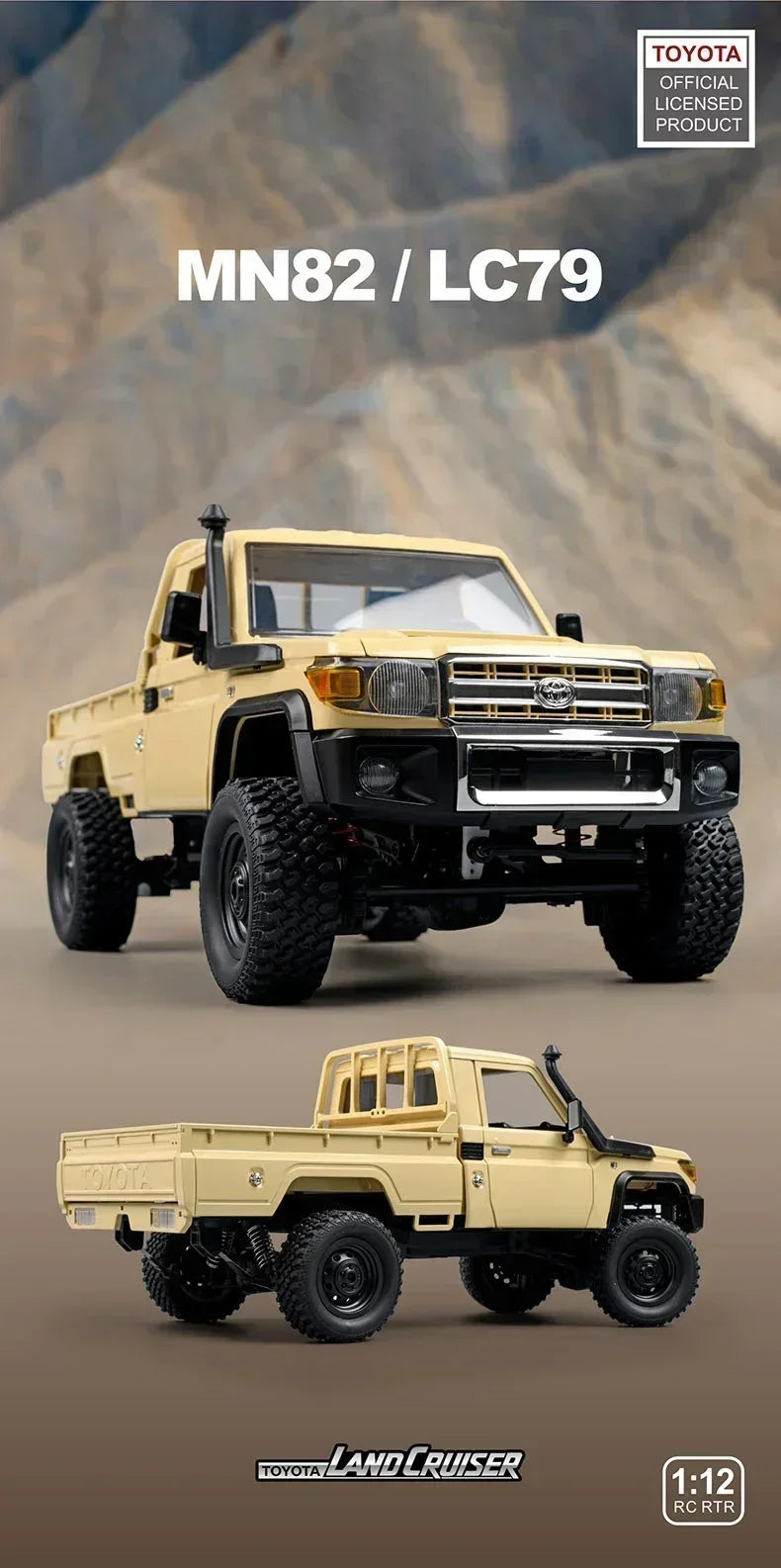 MN128 1/12 RC Car 4WD Jeep Model 2.4G Remote Control LED Light 4X4 Off Road 4WD Climbing RC Truck Electric Toy Car Gift for Boy