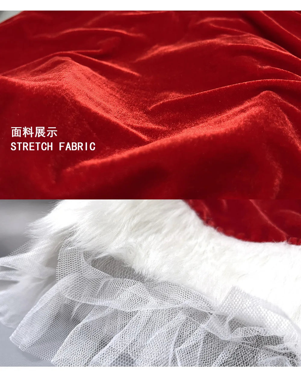 New Fashion Women Half Sleeve Solid Popular Ladies Santa Claus Xmas Theme Costume Cosplay Outfit Waistbelt Fancy Christmas Dress