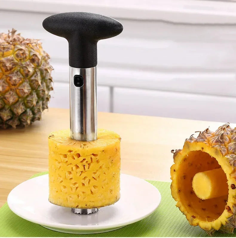 Stainless Steel Pineapple Cutter, Sharp Blade Fruit Peeler with Slicing Knives for Home & Kitchen Use