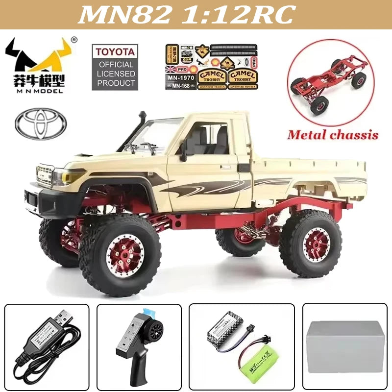 MN128 1/12 RC Car 4WD Jeep Model 2.4G Remote Control LED Light 4X4 Off Road 4WD Climbing RC Truck Electric Toy Car Gift for Boy
