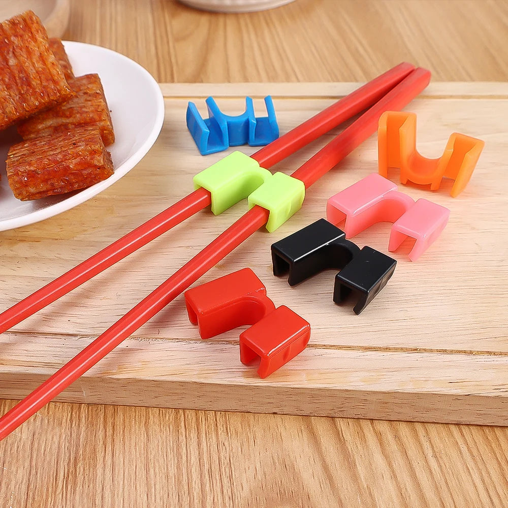 Chopsticks Auxiliary Practical Helper Beginner Adult Kids Learner Correct Reusable Holding Training Clips Finger Sleeves Chinese