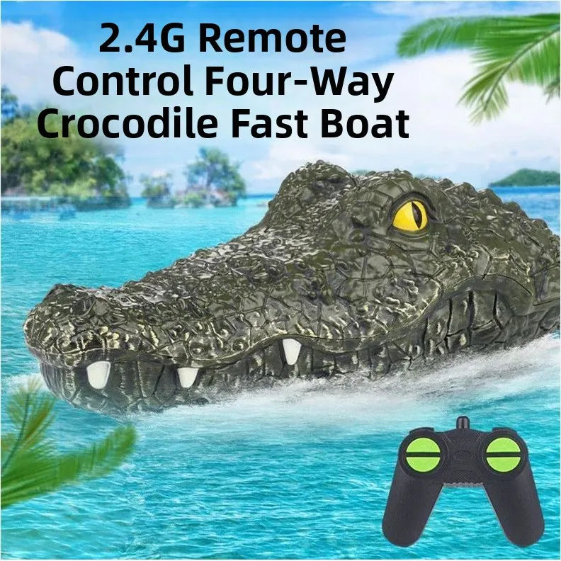 Remote Control Crocodile Boat Fast  Toy ip Simulation Children's Plaything Handheld Controller Operated Model Boat