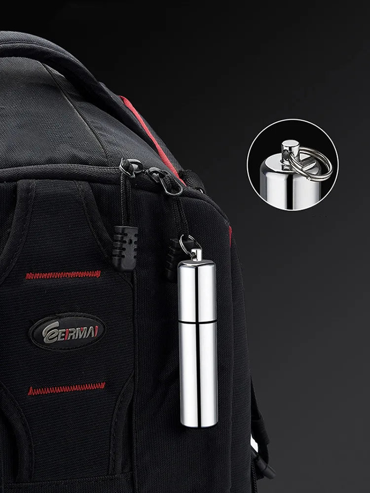 Small Mini Keychain Kerosene Lighter Portable Waterproof Cigarette Lighter Outdoor Survival Tools Sand Wheel Lighter