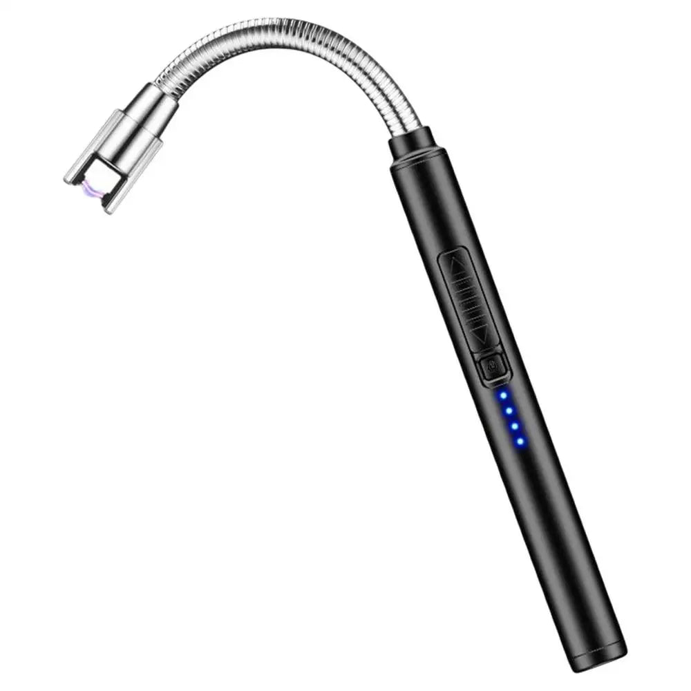 USB Electric Rechargeable Kitchen Lighter Electric Arc BBQ Lighter Windproof Flameless Plasma Ignition Long Gas Lighter