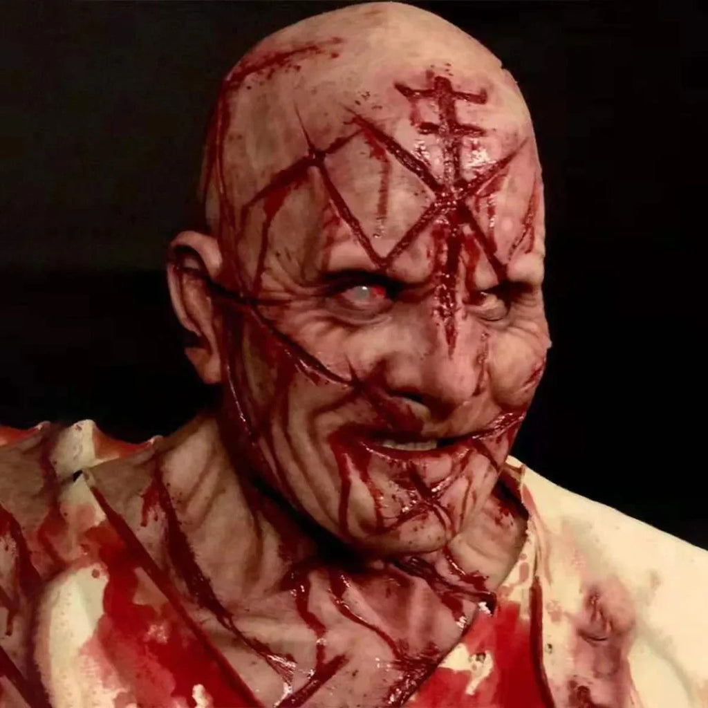 Halloween   Horror Headgear Scary Bloody Murderer Mask Latex Material Evil Role-Playing Props Tricky Prank Toy Masquerade Props