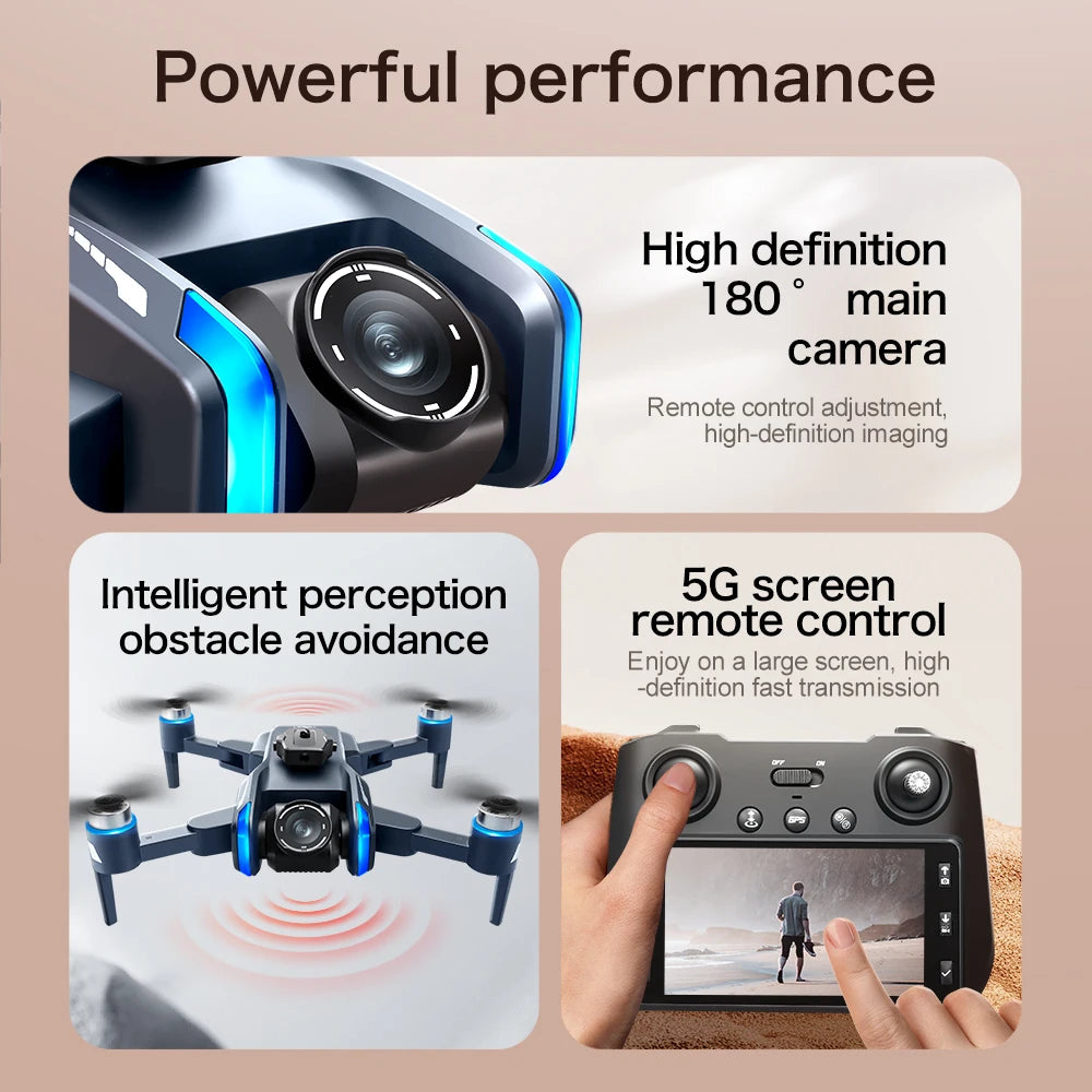 XT808 Screen Display Drones 5G Optical Flow GPS Folding With WIFI Transmission 8K HD Professional Aerial Camera Quadcopters Toys
