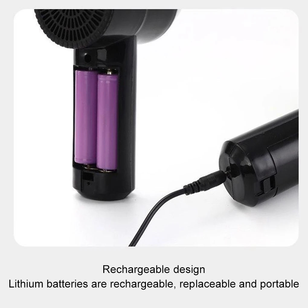 Quiet Cordless Hair Dryer Small Portable Cordless Hair Dryer USB Charging Art Joint Examination Colour Quick Dryer