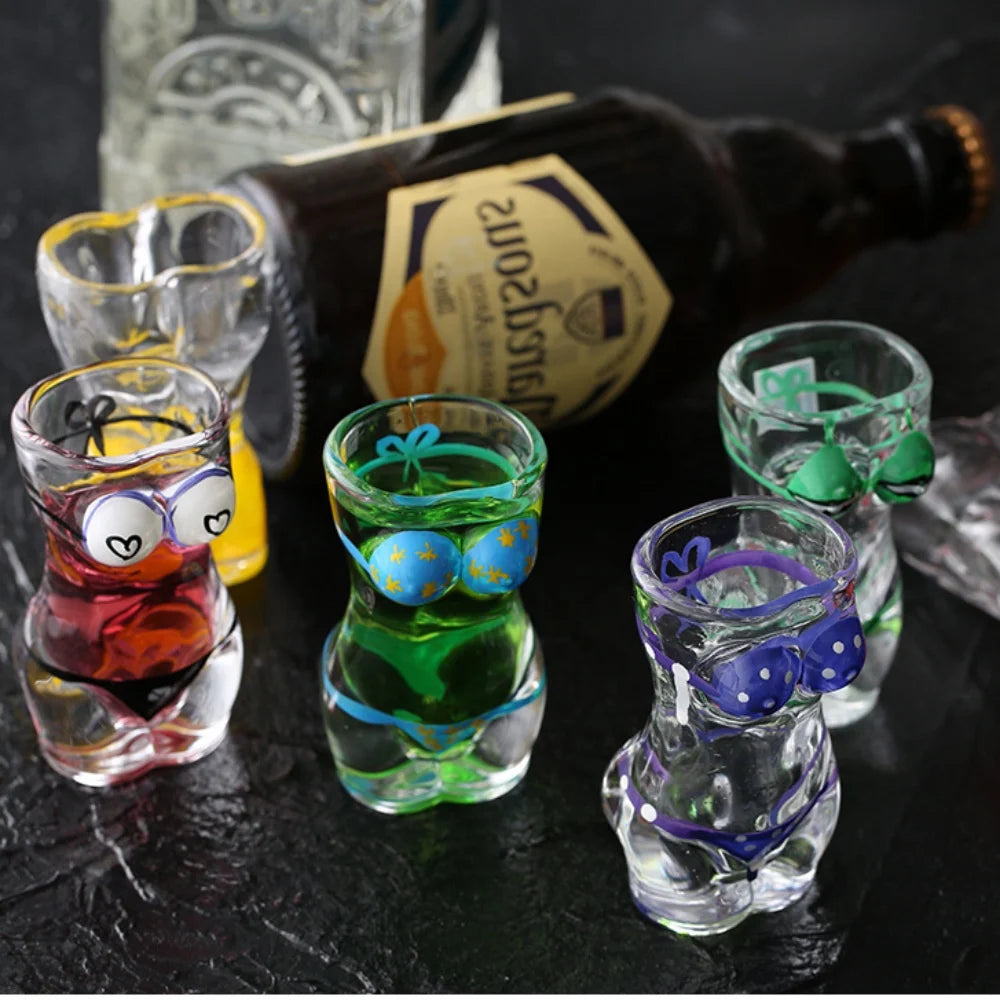 Bikini Bust 3D Shot Glass Funny Girls Body Shape Wine Glasses Bar Bachelor Par Cocktail Whiskey Vodka  Beverage Cups 50/80ML